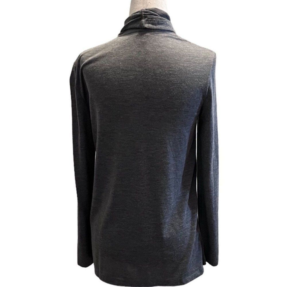 Ann Taylor Oversized Waterfall Open Front Cardigan Sweater Jacket Gray Size XS - Picture 4 of 8